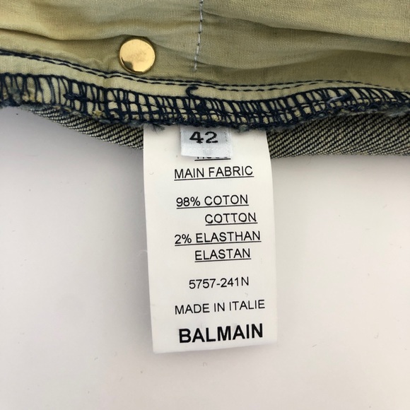 Balmain Moto-style distressed skinny jeans - Picture 6 of 6